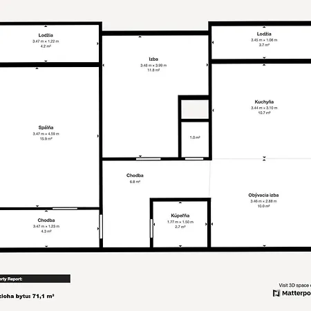Apartment Flexihome Sk - Jantarova - 65m2 - 2 Bedroom - Garage Parking